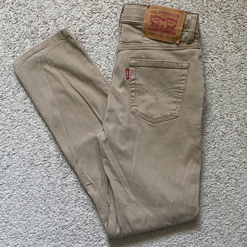 Levi's Kids Size 12 26 waist X 27 Length Regular Khaki/Tan Jeans